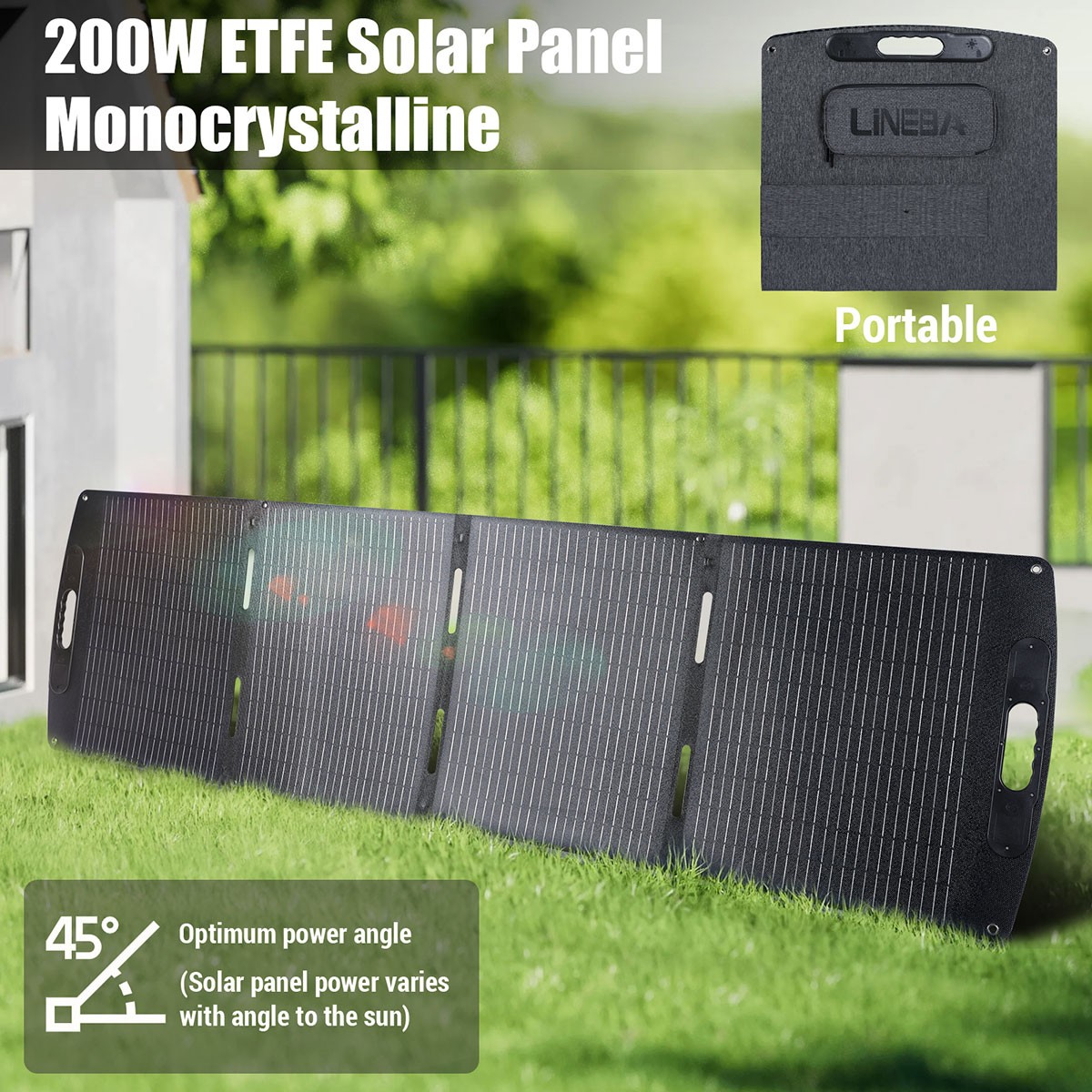 100W 200W ETFE Solar Panel Self-supporting Waterproof Portable Solar Suitcase