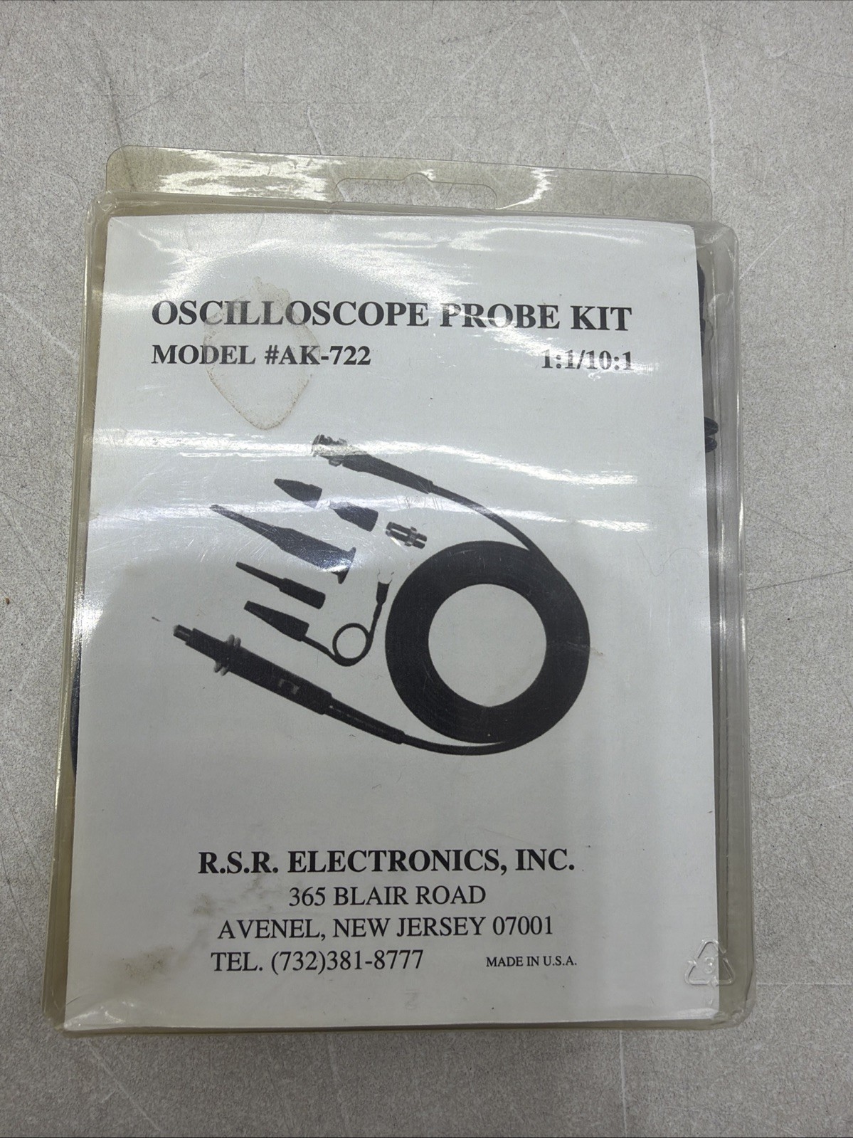 Oscilloscope Probe Kit Model AK 722 RSR Electronics