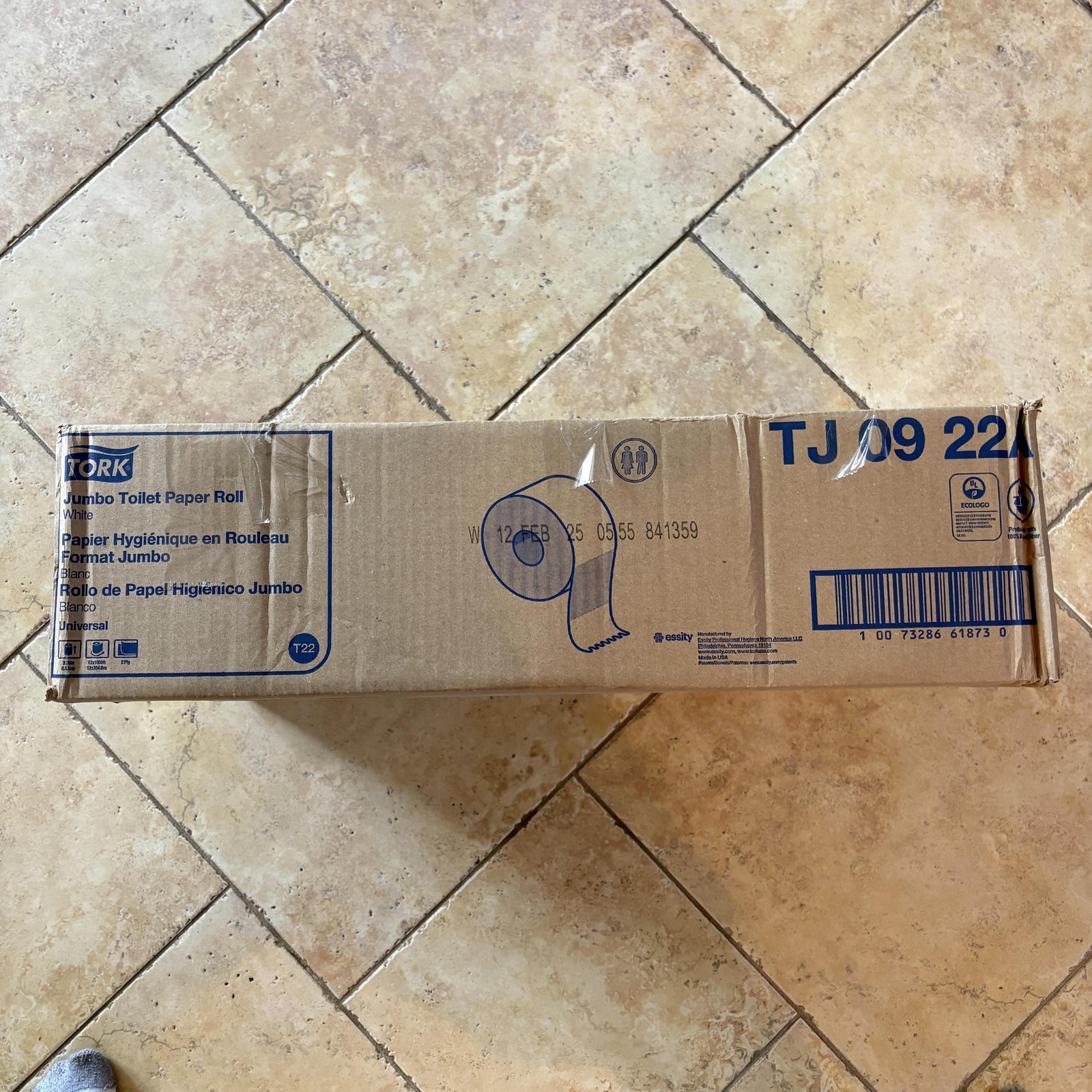 Tork Jumbo Toilet Paper Roll White TJ0922A 12 per Case Bathroom Tissue T2 System
