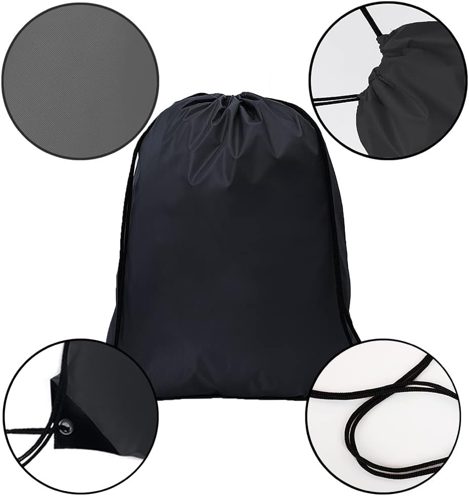50 Pcs Drawstring Bags, Bulk Draw String Backpack, Cinch Polyester Bag for Gym S