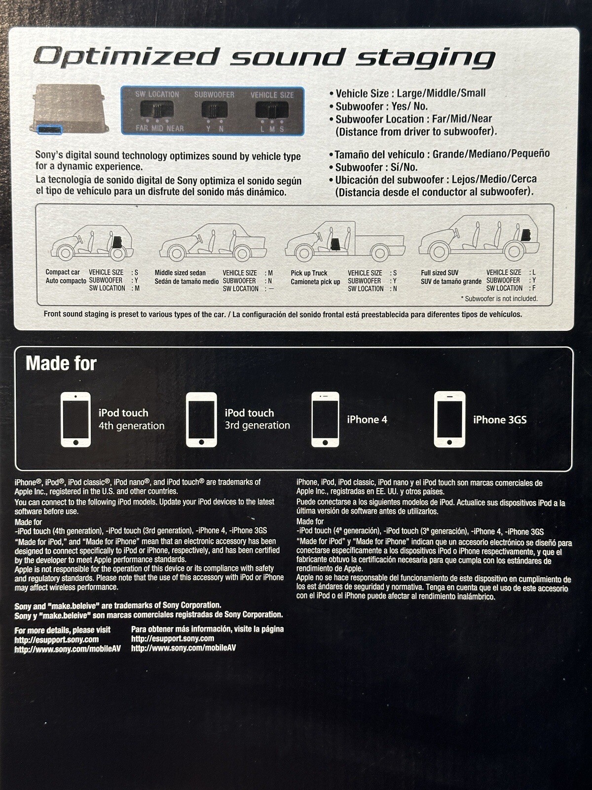 SONY XDP-MU110 Digital Link Sound System iPod iPhone Car Stereo System BRAND NEW