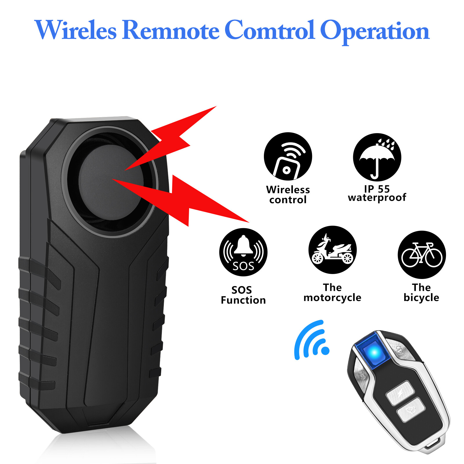 Waterproof Vibration Alarm for E-Bike, Electric Bike, Scooter, 3D Motion