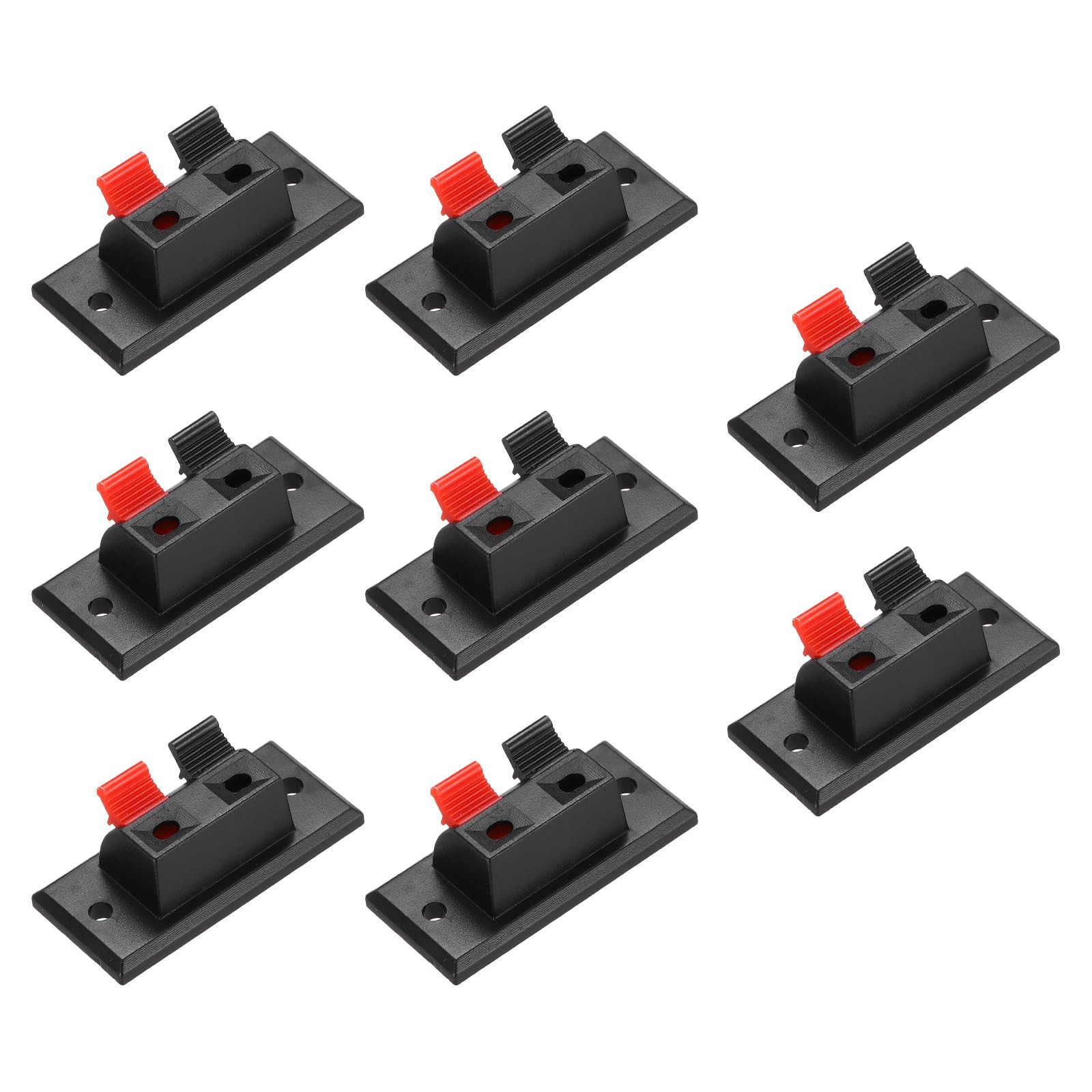 uxcell 2 Way Spring Terminal Clip Push Release Connector Plate Jack Socket...