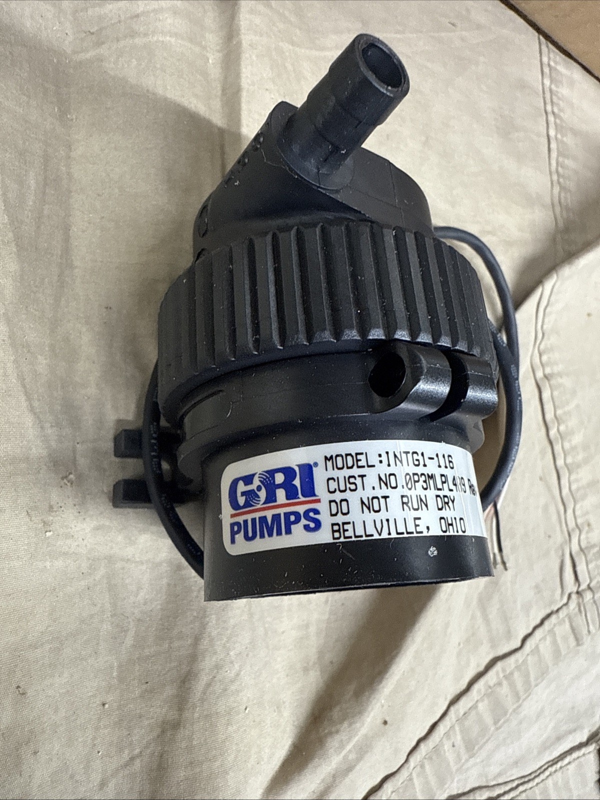 GRI PUMPS Model: INTG1-116 40 Watts 36vdc