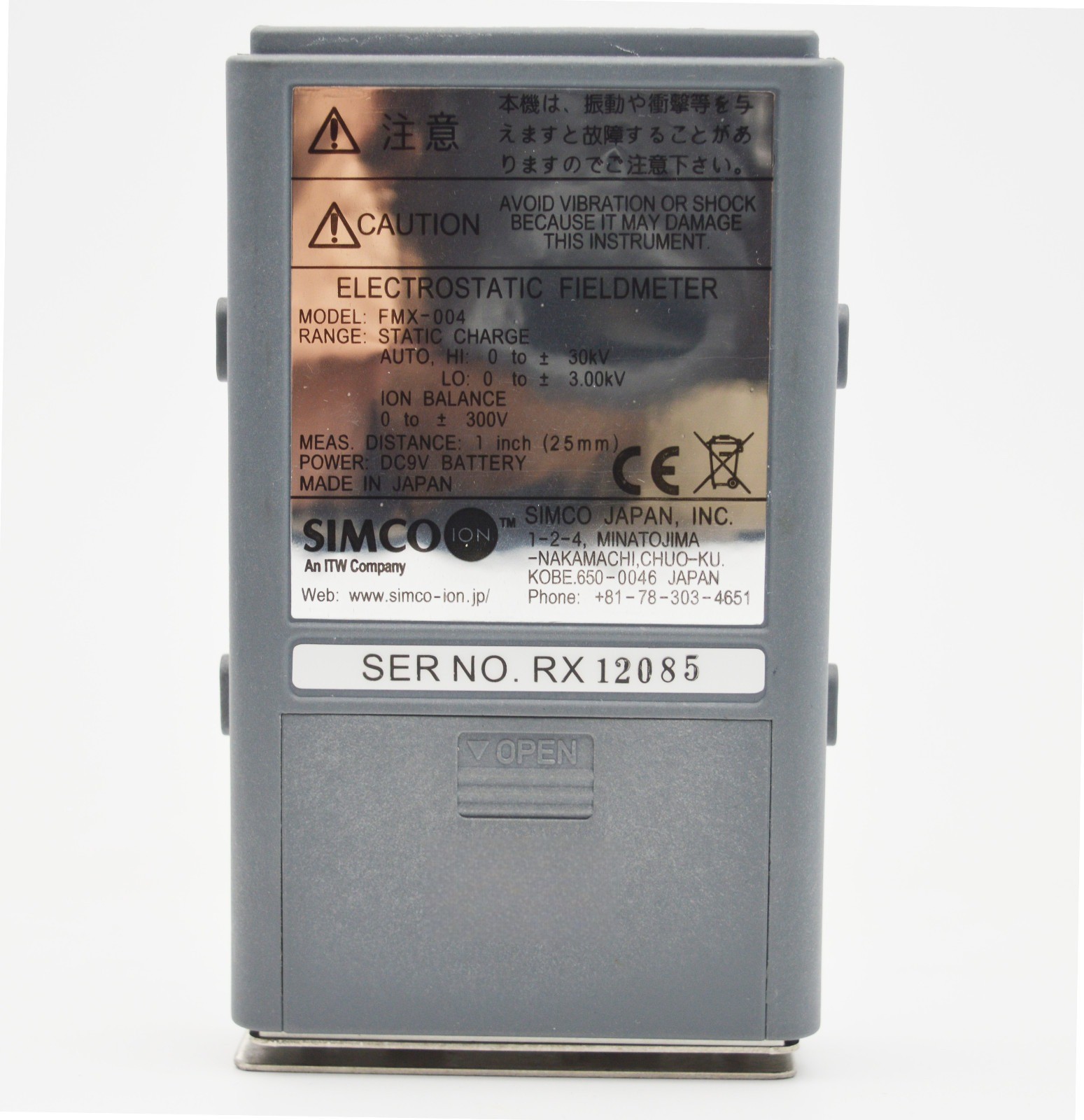 Fast Ship SIMCO FMX-003 Electrostatic FieldMeter 0 to ±22.0
