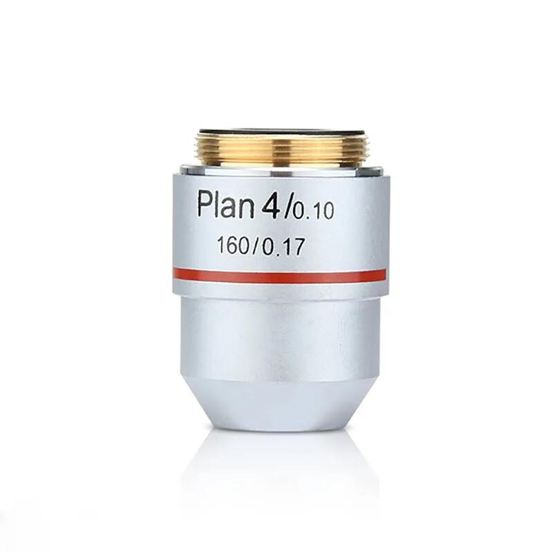 Biological Microscope Plan Objective Lens 4X-100X RMS Thread 160/0.17 195mm