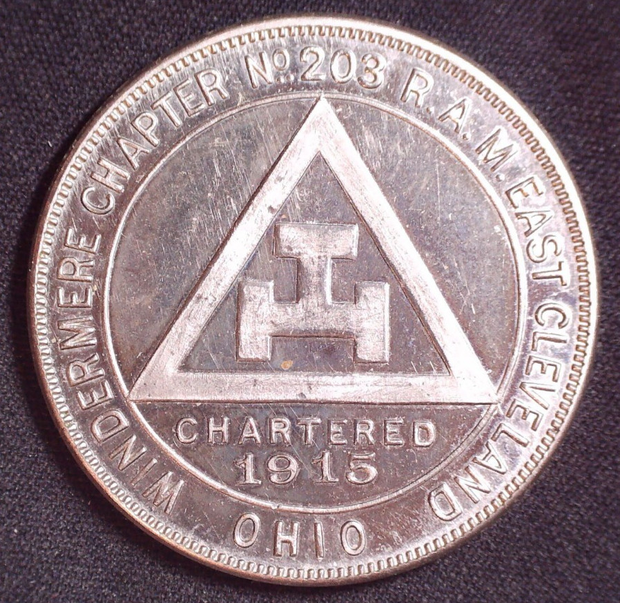 Windermere Chapter No 203 Masonic Penny Token East Cleveland Ohio