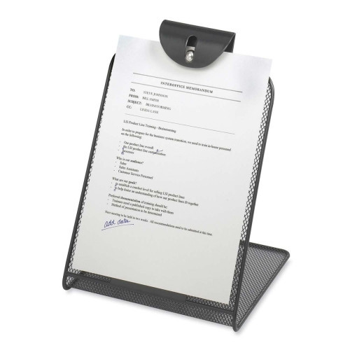 Safco Onyx 2158BL Mesh Copyholder with Metal Center  9'' x 8'' x 13-1/4''  Black