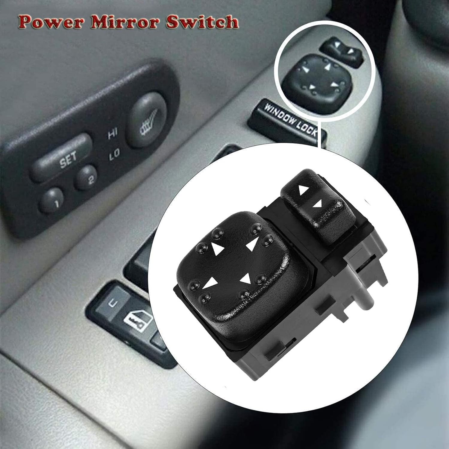 901124 Power Mirror Switch Replacement for Chevy Silverado GMC Sierra 2000 2001