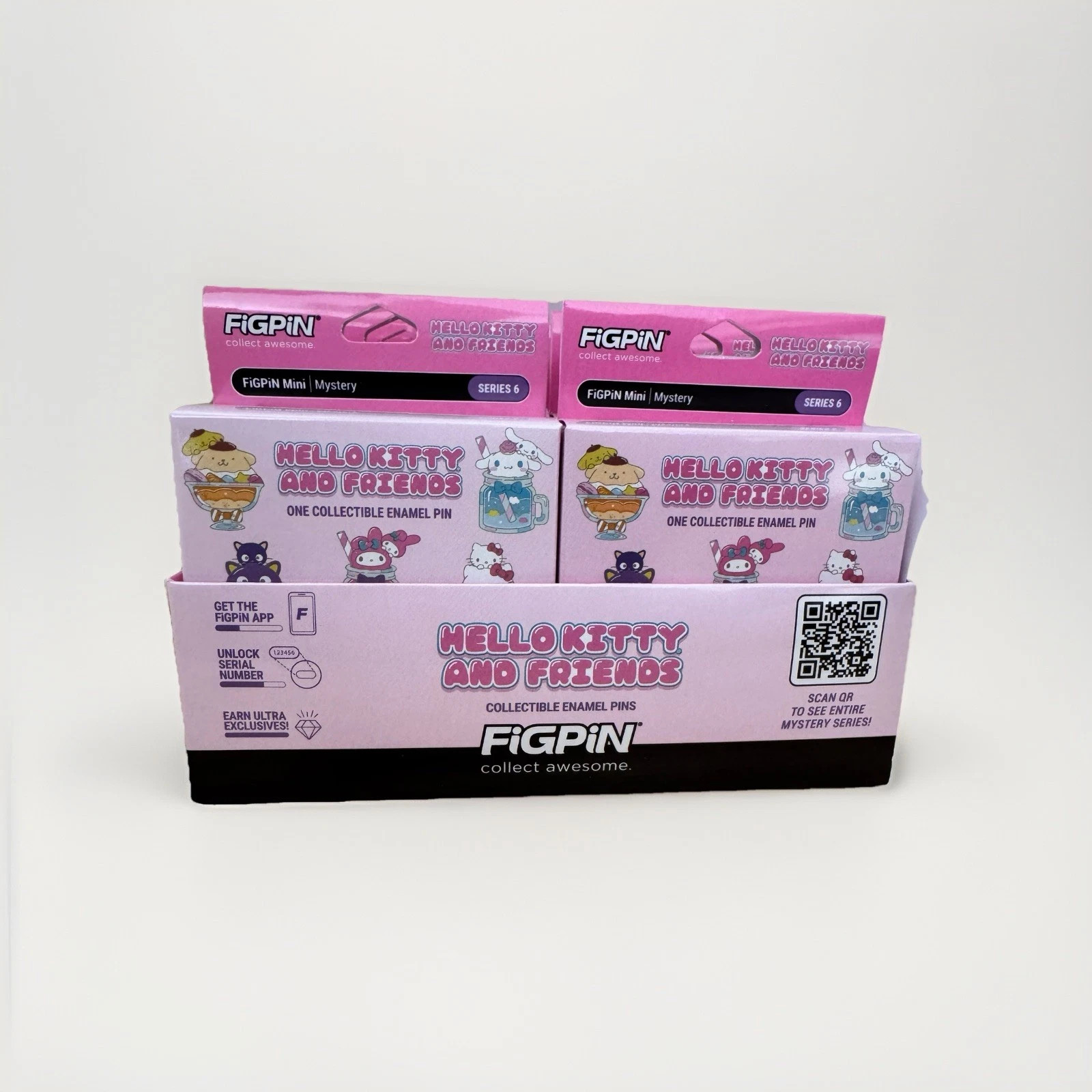 Display Box Of 10 Hello Kitty And Friends Series 6 FiGPiN Enamel Pins Brand New