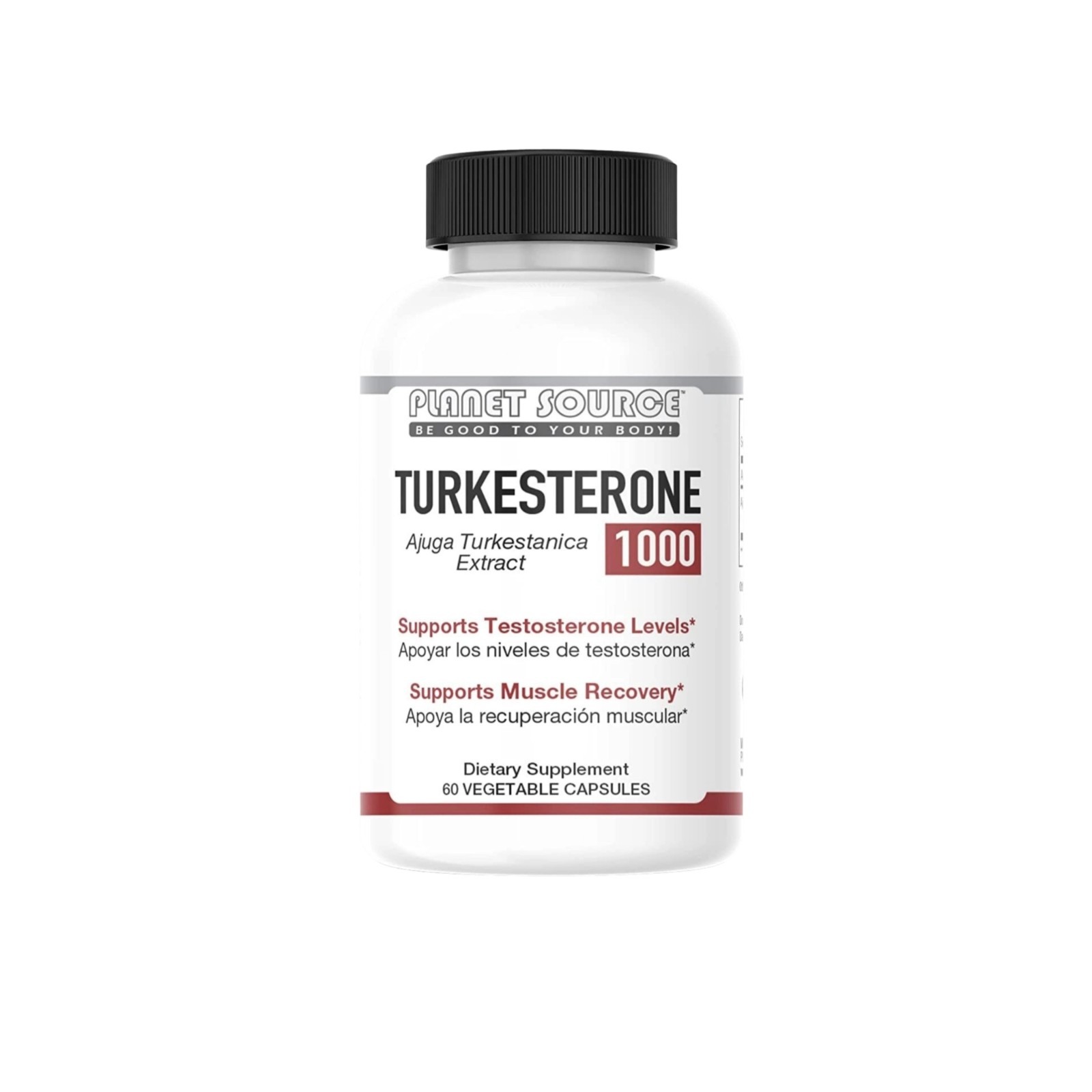 Planet Source Turkesterone 10% Extract  Ajuga Turkestasnica 1000 mgs 60 capsules