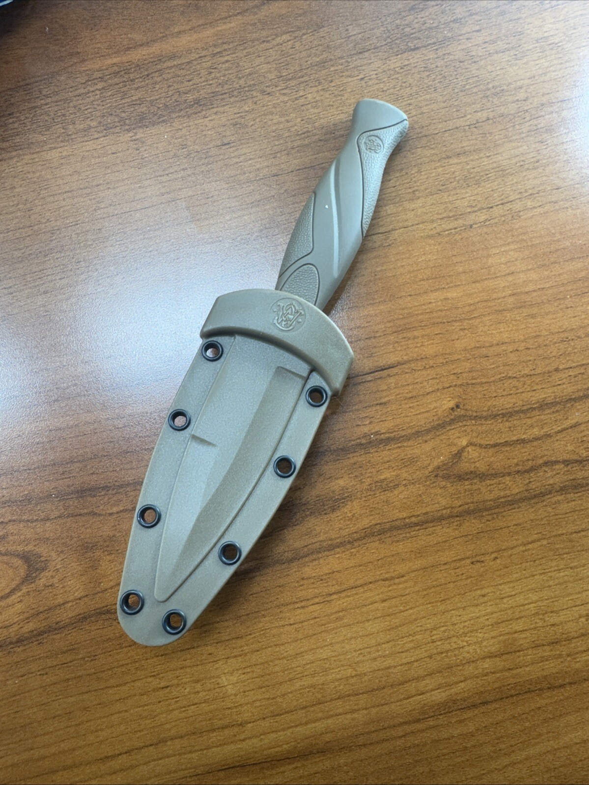Smith & Wesson Boot Fixed Knife 3" Stainless Steel Blade Tan Rubber Handle