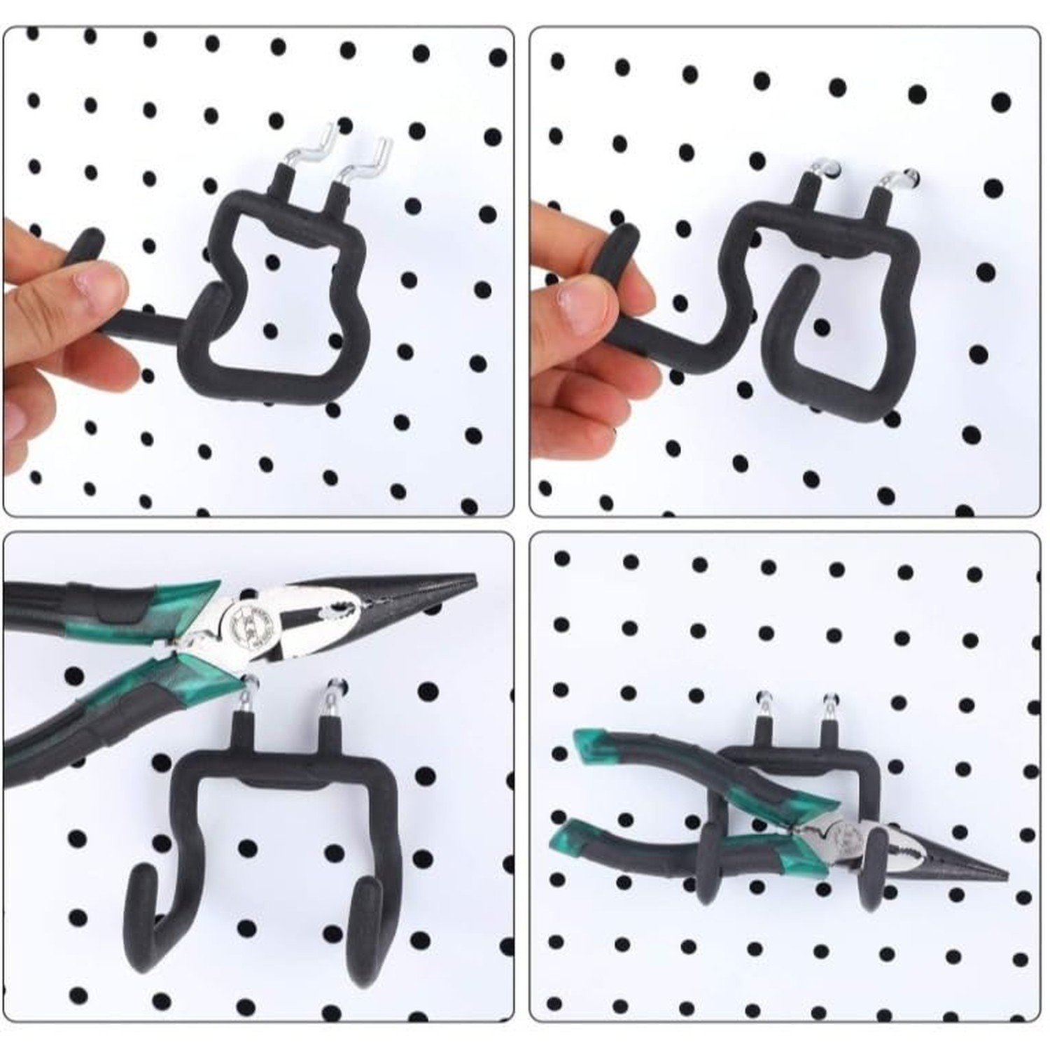 4 Heavy Duty Pegboard Hooks,Pegboard Drill Holder,and Peg Board Tool Hangers....