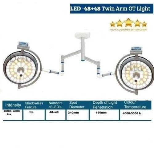 Advanced Surgical LED OT Light Operation Theater Double Dome Ceiling Lamp**