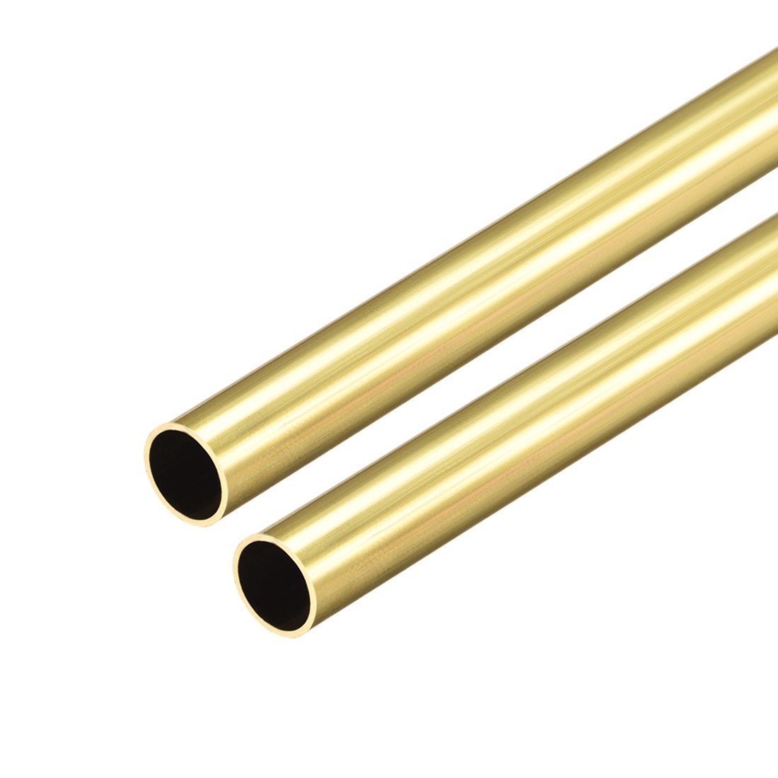 Brass Round Tube 300mm Length 8.5mm OD 0.5mm Wall Thickness Seamless Tubing 2pcs