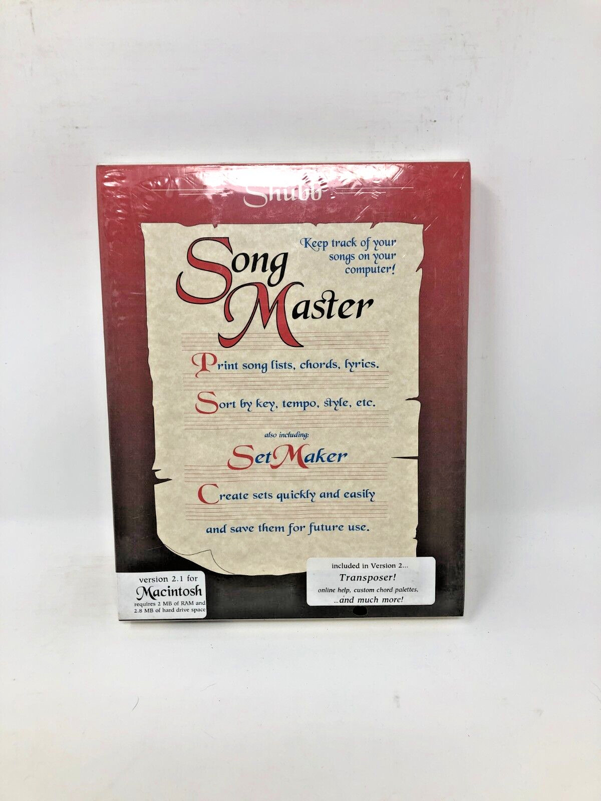 Song Master Version 2.1 For Macintosh