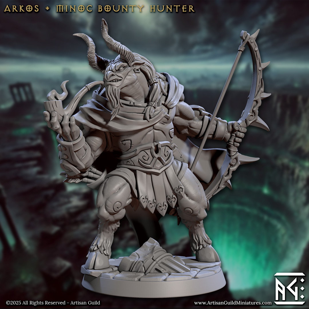 Minoc Bounty Hunter - Minotaur Archer - Artisan Guild - Dungeons and Dragons