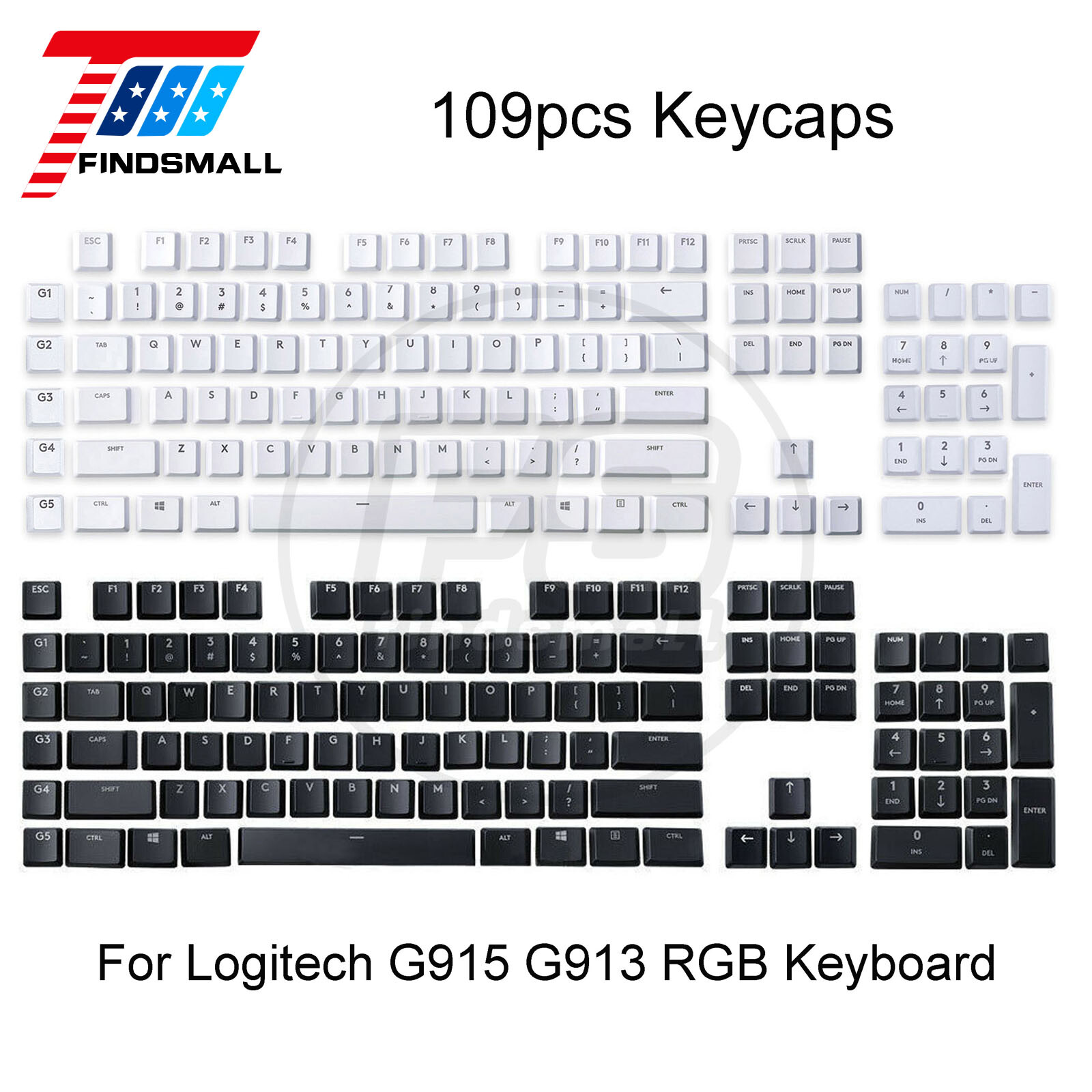 1 set 109pcs Key Caps for Logitech G915 G913 G815 G813 RGB Keyboard Keycaps