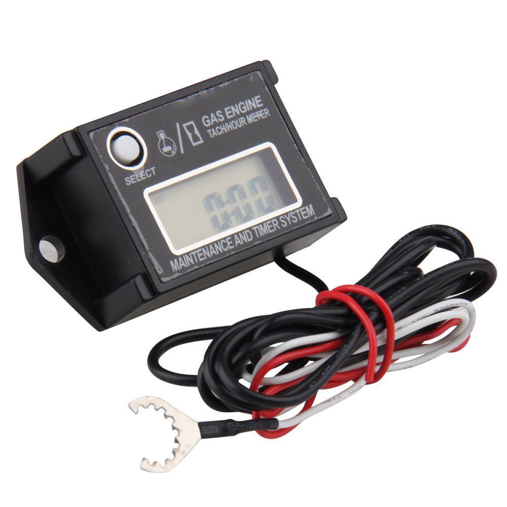Waterproof Tiny Tach Digital Hour Meter Tachometer Resettable Job Timer Kohler