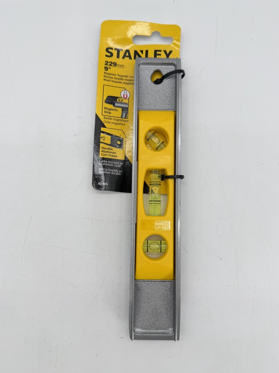 Stanley 9 in. Aluminum Magnetic Torpedo Level 3 vial 42-465 New