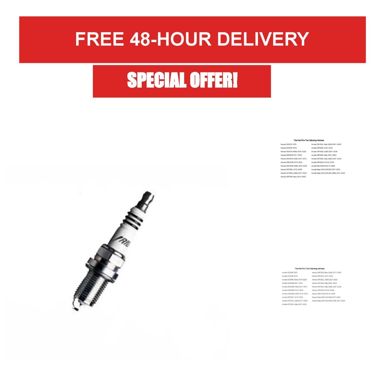 NGK Iridium Spark Plug SIMR8A9 for Honda CRF250L 2013-2017