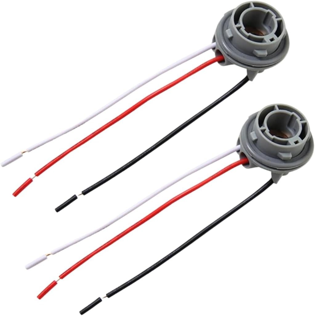 2pcs 12-24V Car LED Light Bulb Holder Connector for 1157 Tail Light Bulbs/Brake