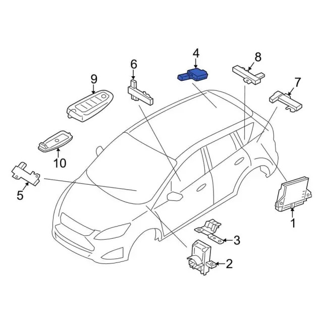 Genuine Ford Keyless Entry Receiver 6G9Z15K602F