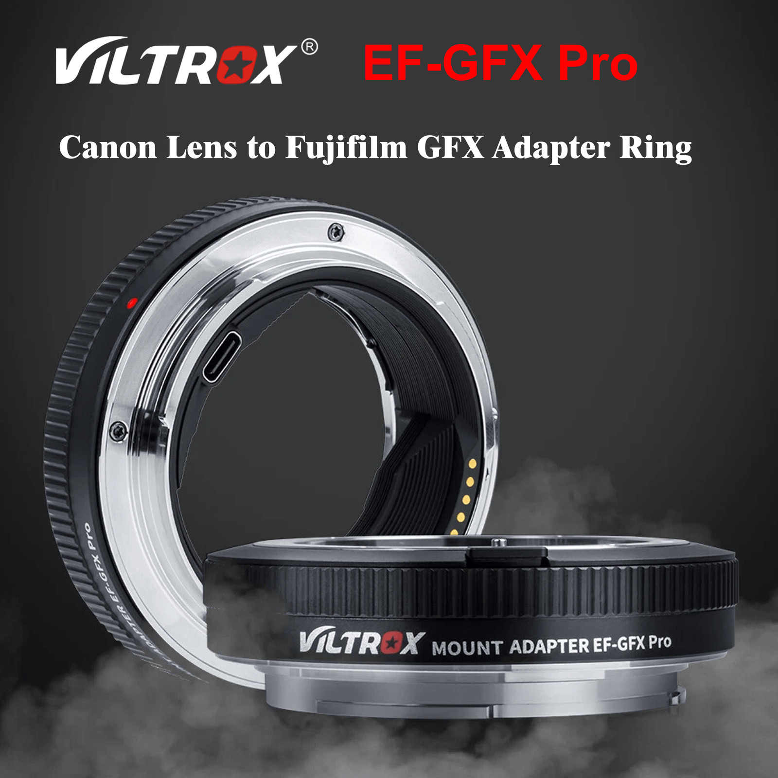 Viltrox EF-GFX Pro Adapter - Canon EF to Fuji GFX w/ Autofocus & Type-C Upgrade