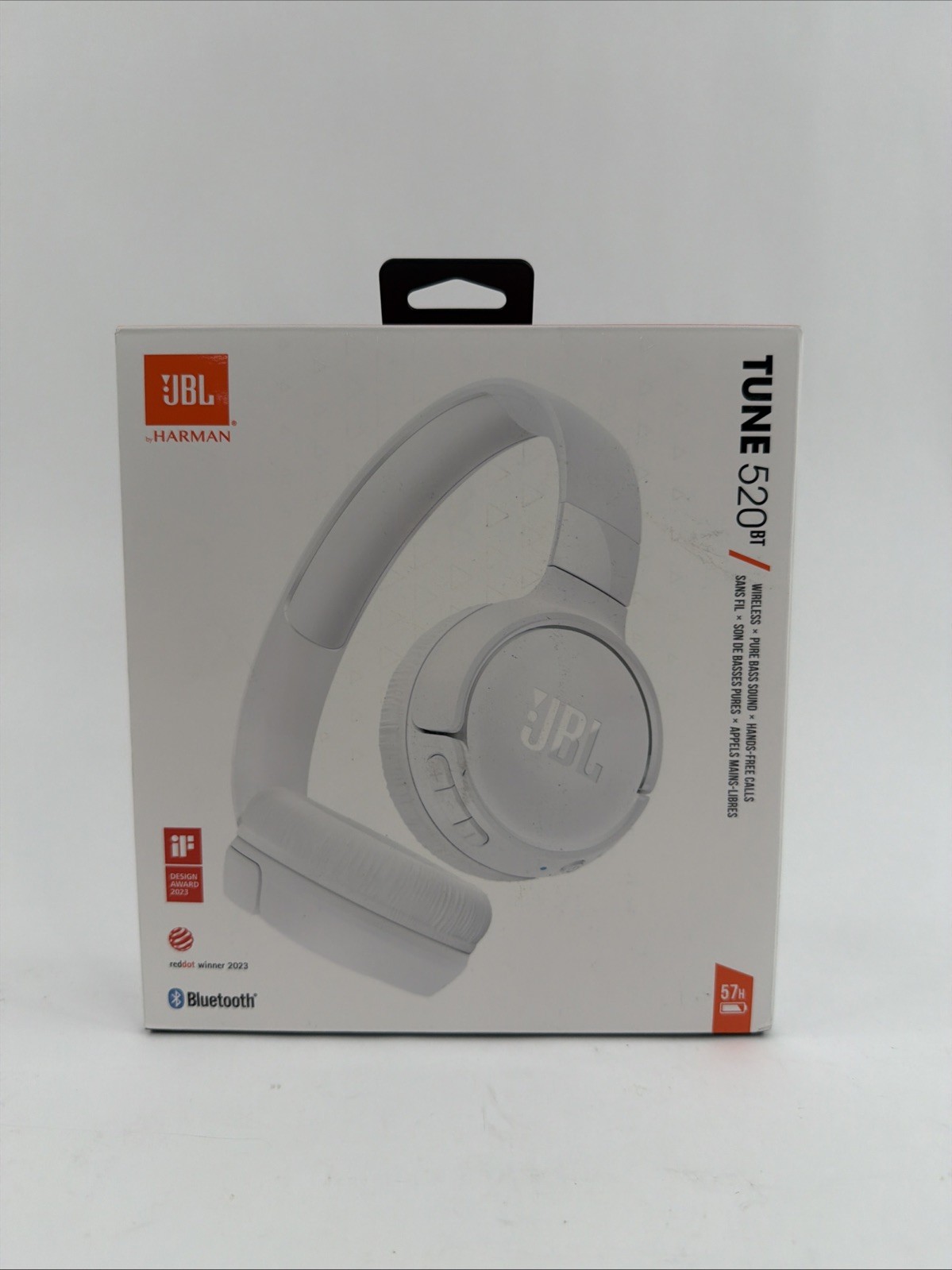 JBL- TUNE 520BT Wireless Bluetooth On-Ear Headphones- White -