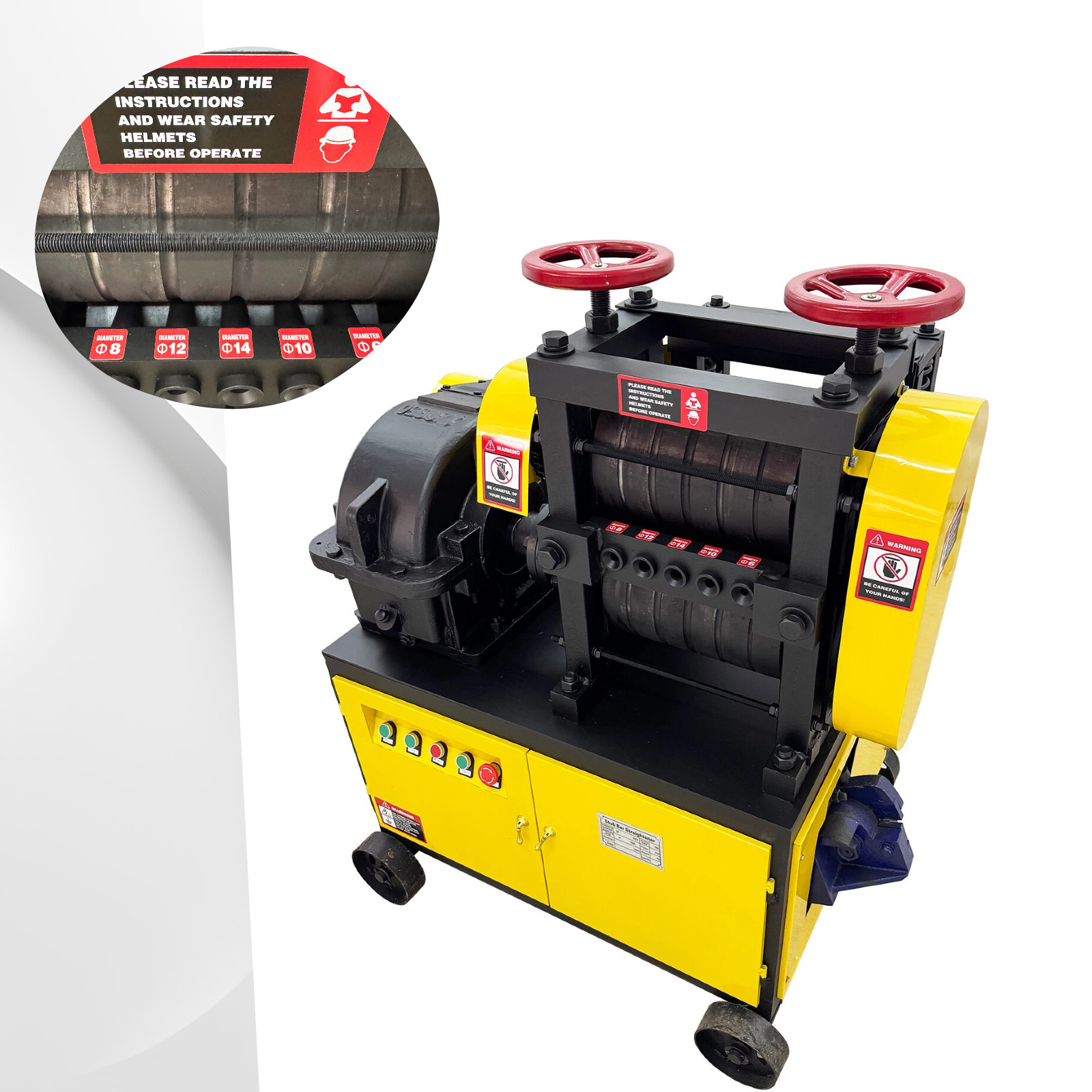 220V 3PH Rebar Straightener & Cutter For 6-14mm for Scrap Steel Processing