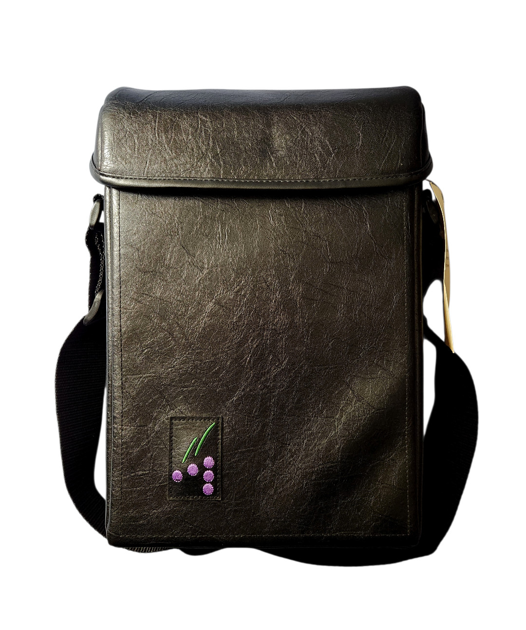 IWA Connoisseurs Wine Bag Leather Insulated Bag For Two Bottles Black New NWT