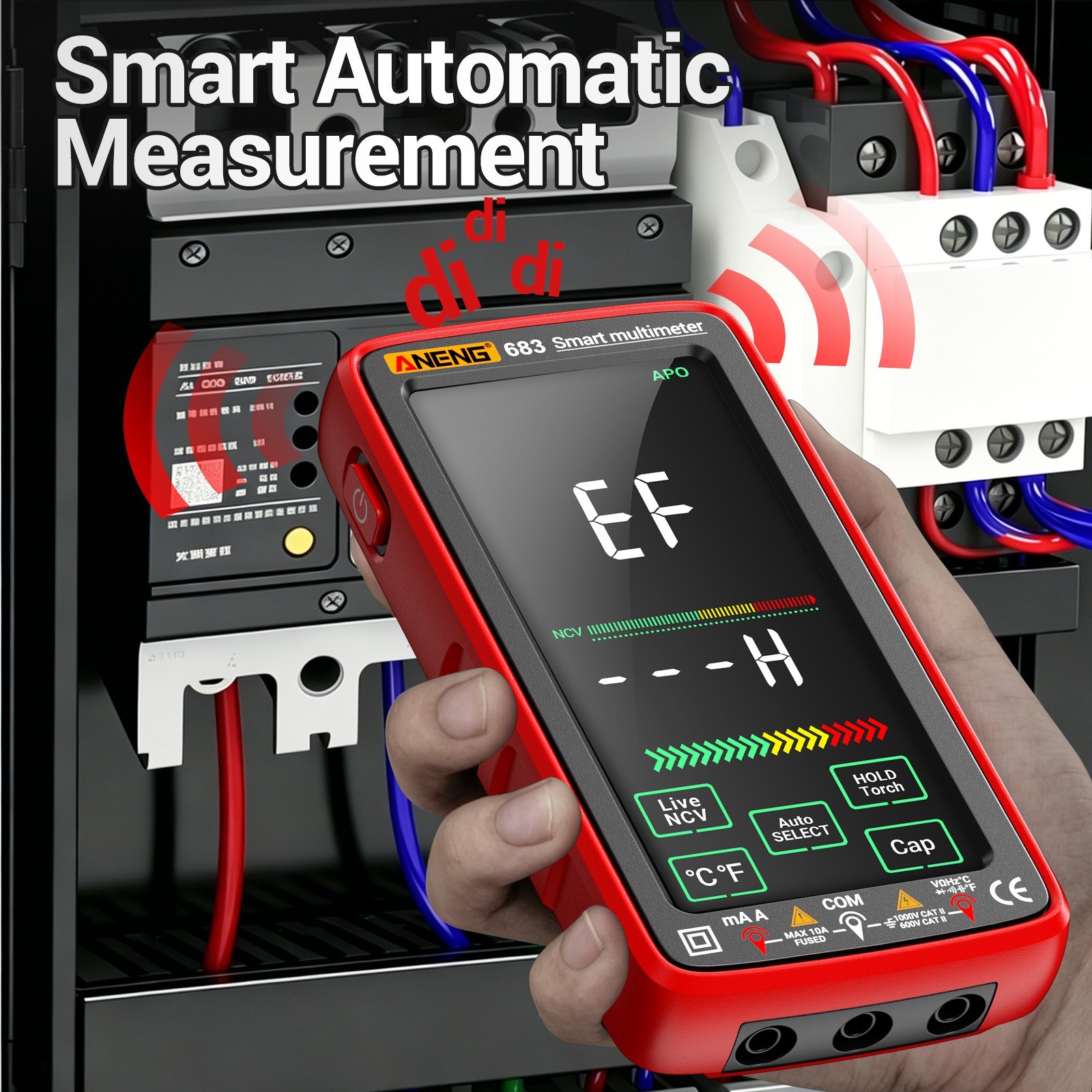 ANENG 683 Touch Screen Digital Multimeter True RMS 6000 Counts Rechargeable tool