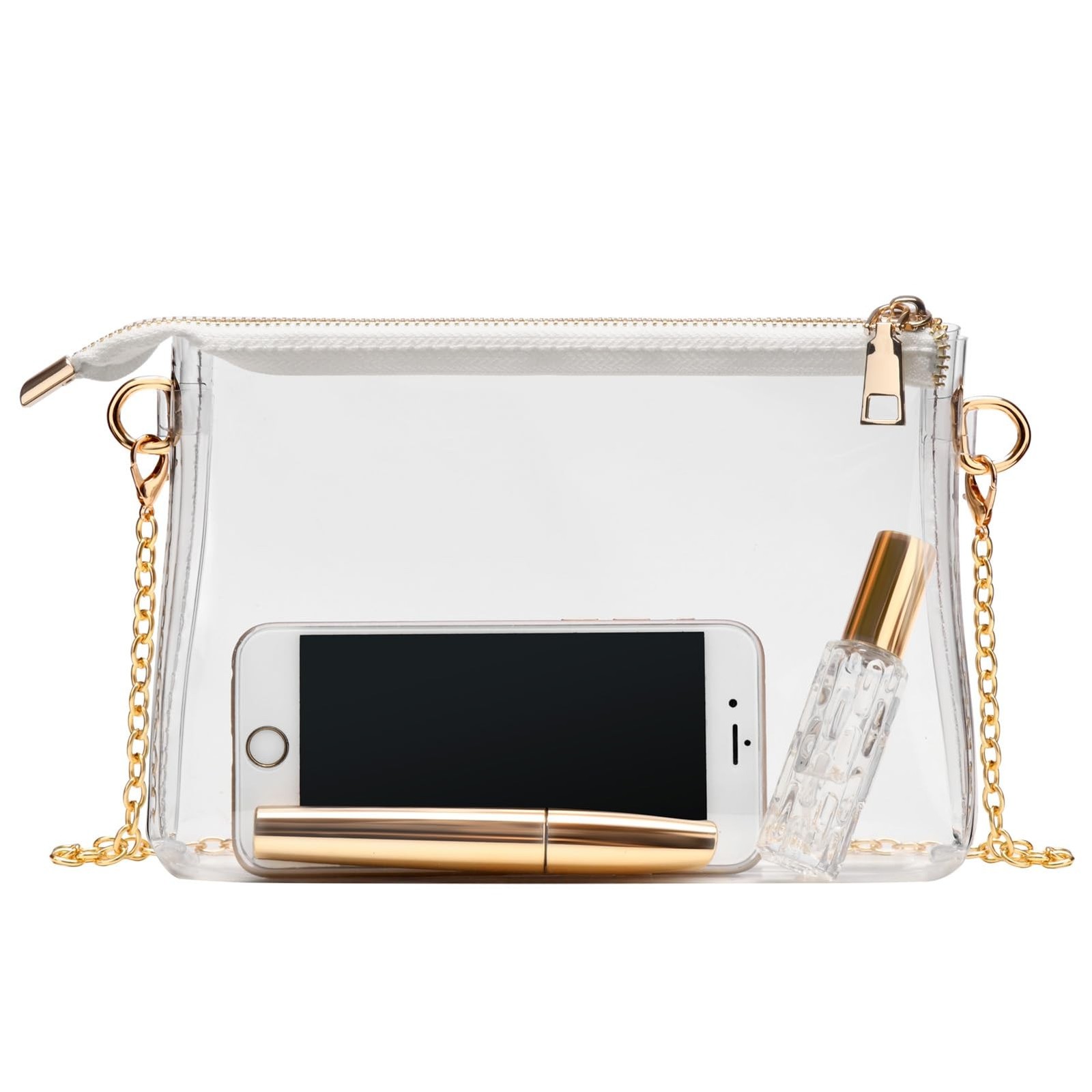 Clear Purse for Women - Stadium Approved Small Crossbody Bag with Zipper, Cle...