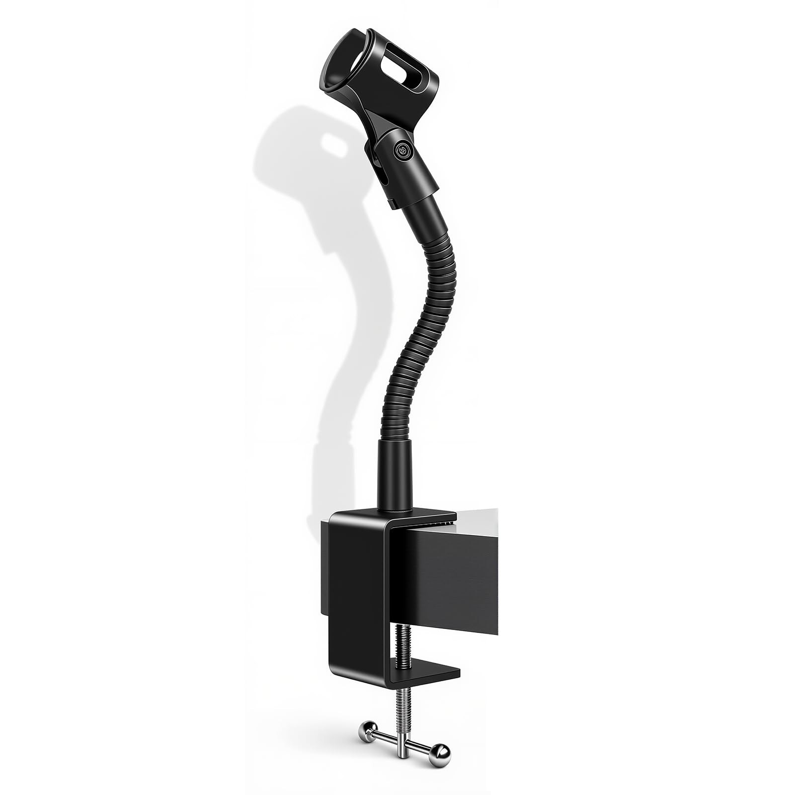 KC32 6-Inch Gooseneck Mic Stand, Heavy-Duty Desk Clamp for Podium