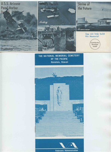 The National Memorial Cemetery of the Pacific Booklet & USS Arizona Envelope