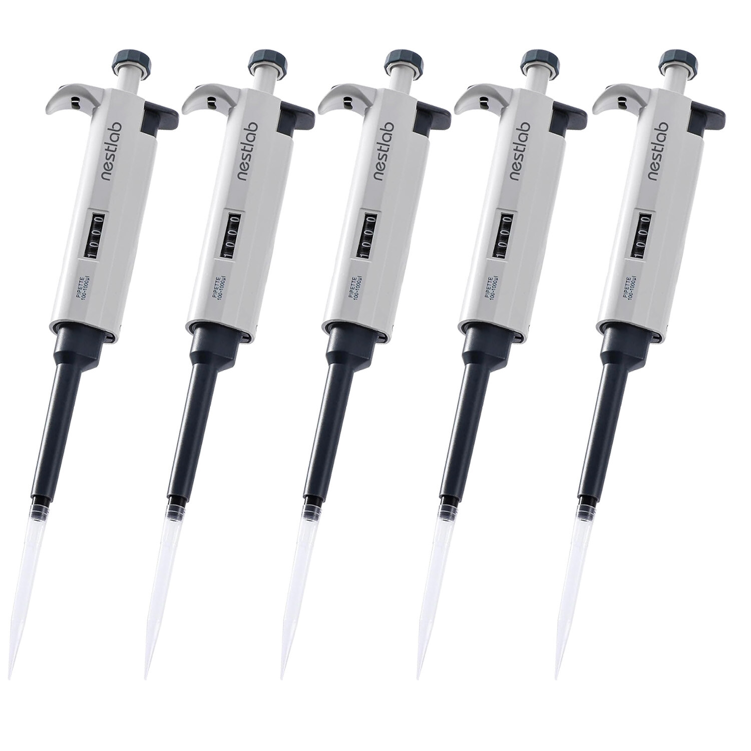 5Pcs 1-10ml Single-Channel Adjustable Pipettes Manual Micropipette High Accurate