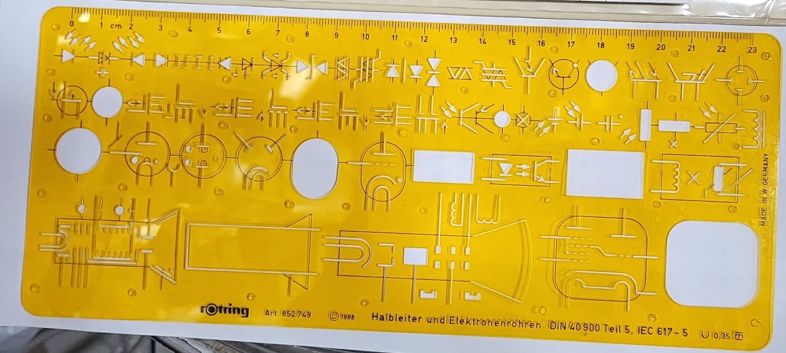 Rotring 0.35 Halbleiter und Elektronenrohren art 852 749 DIN 40900 Teil 5, IEC