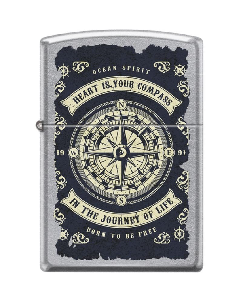 Zippo Lighter- Personalized Engrave Nautical Symbol Nautical Compass #Z6021