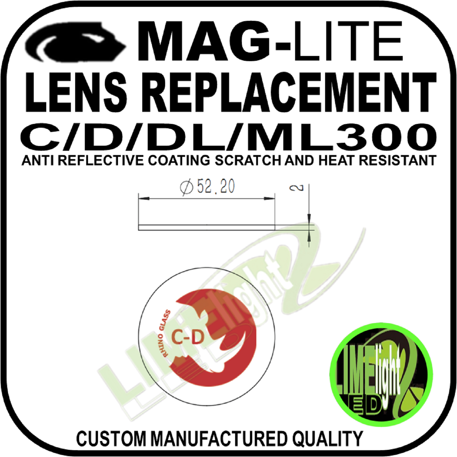 MAGLITE UPGRADE LENS REPLACEMENT AA/ML50L/C/D/DL/MagCharger FLASHLIGHT TORCH AU