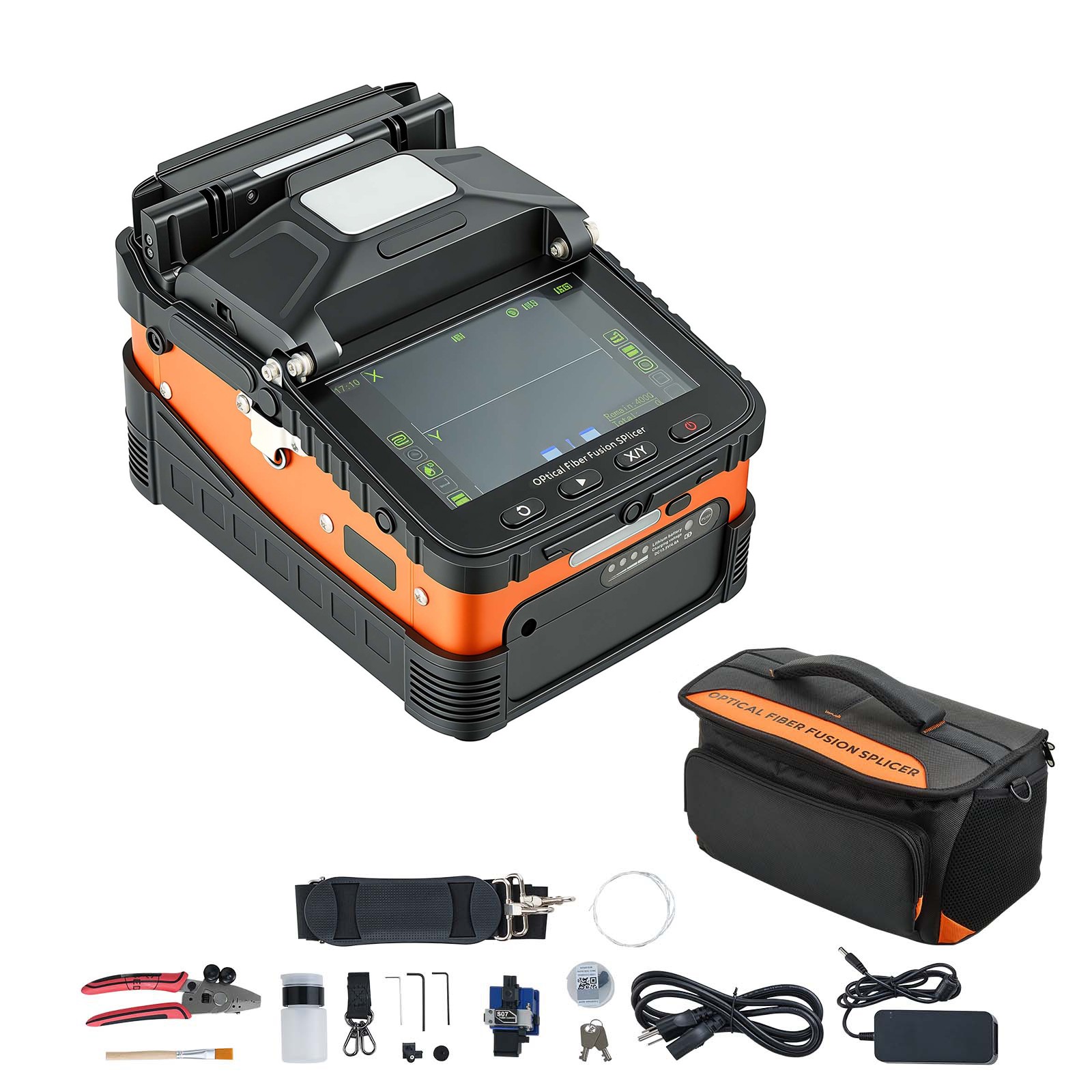 Uimoso Fiber Optic Fusion Splicer with 6 Motors, 8s Splicing & Core Alignment