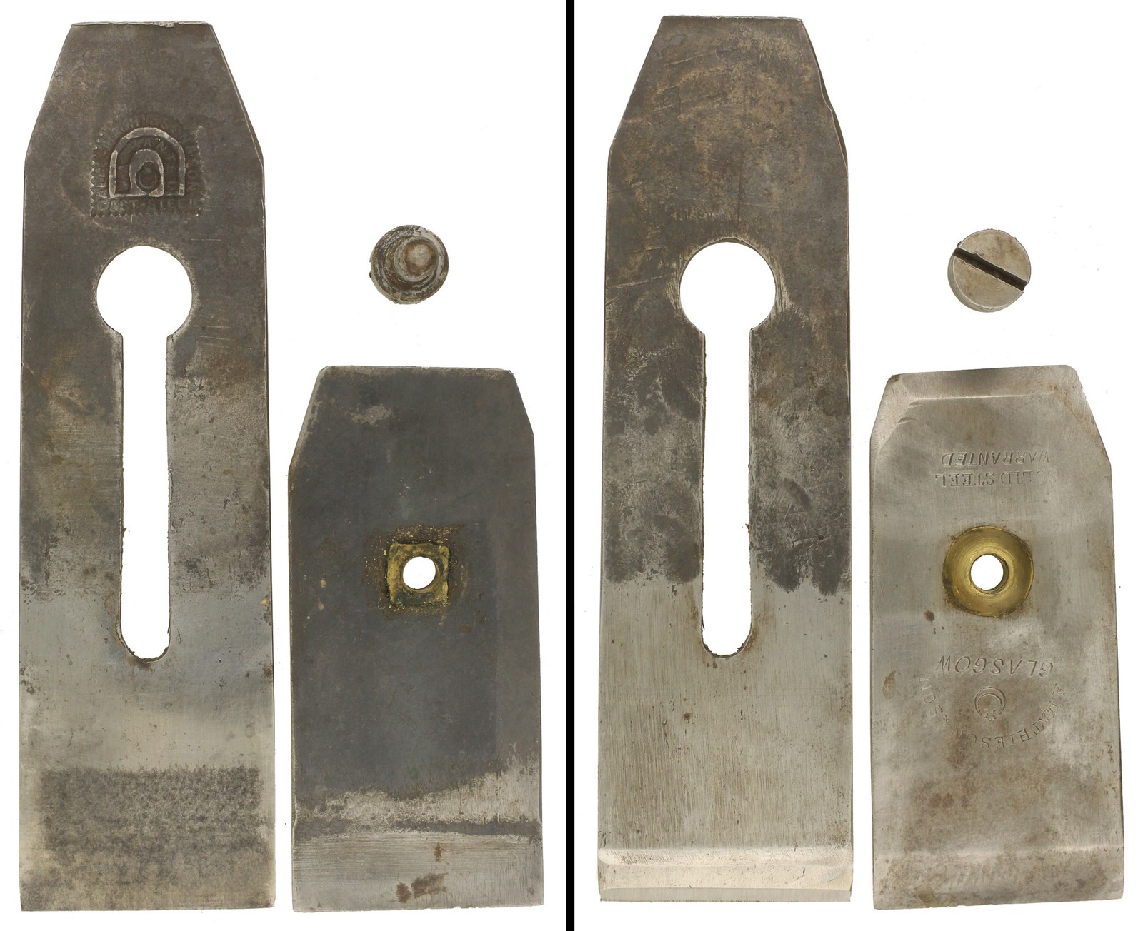 Orig. Alex. Mathieson & Son 2 1/8" Tapered Iron & Chip Breaker - mjdtoolparts