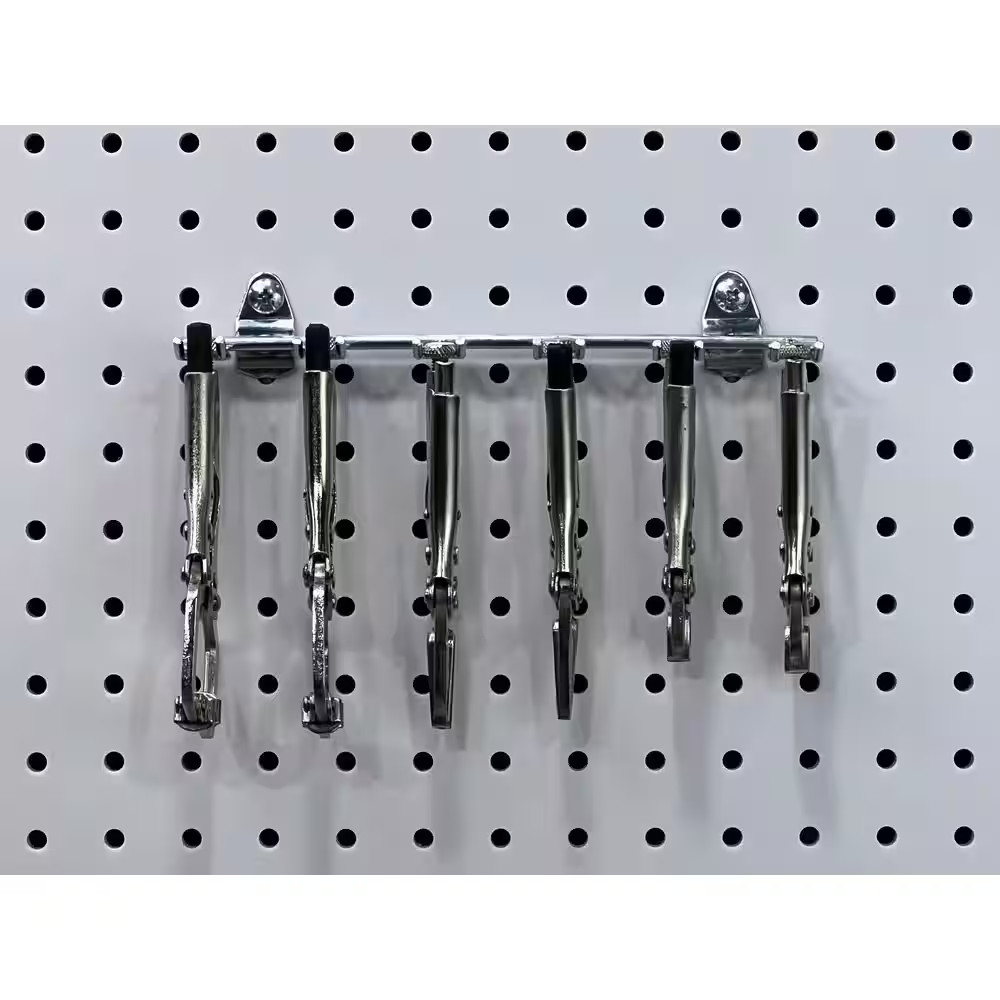 8-1/8 In. W Stainless Steel Multi-Prong Tool/Wrench Holder for 1/8 In. and 1/4 I