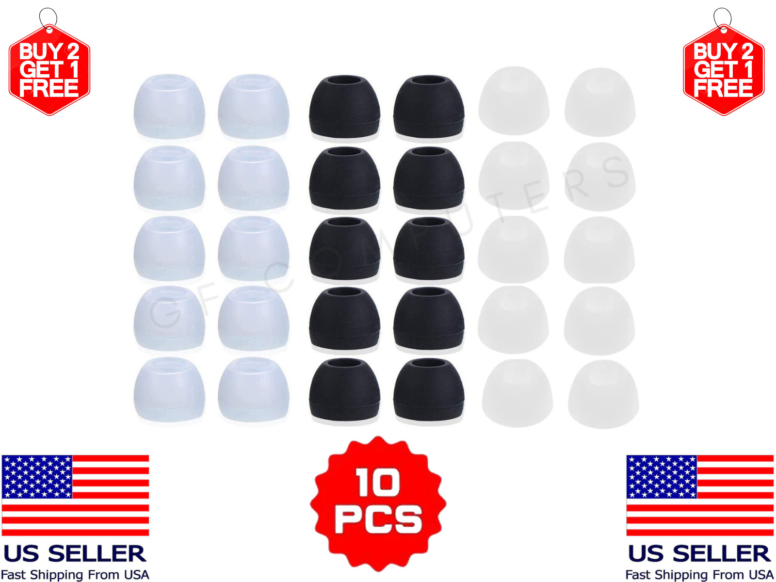 10 Silicone Earbud Replacement for Sony MDRXB50AP MDRXB510AS/B Tips Headphones