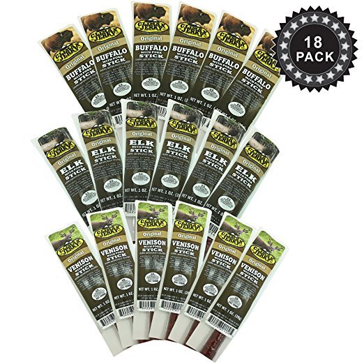 Climax Original Delicious BEST Exotic 1 Oz. Sampler  with Pork Sticks - 18 Pack