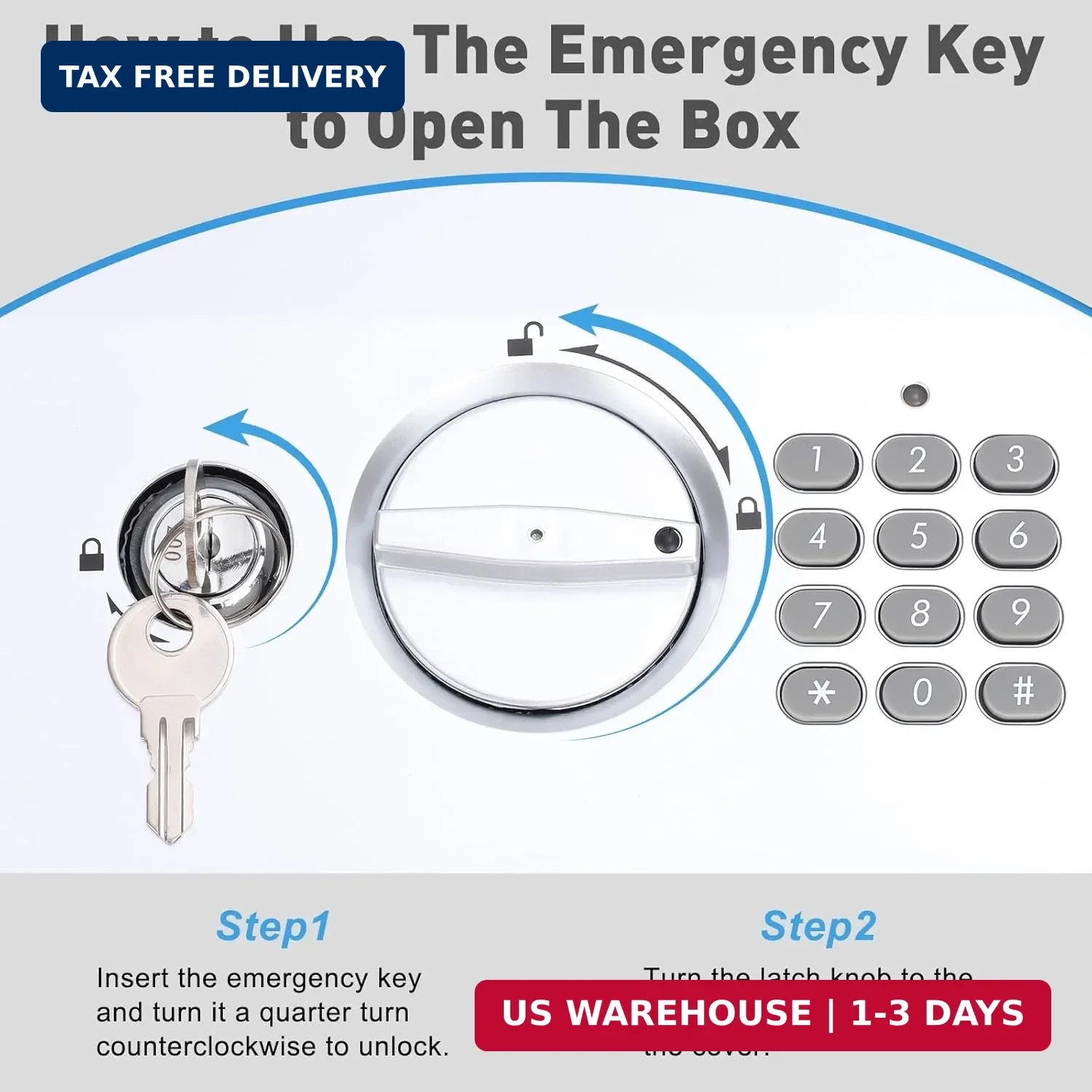 Safe Box with Digital Keypad Lock, Lock Box with Code for Personal Item
