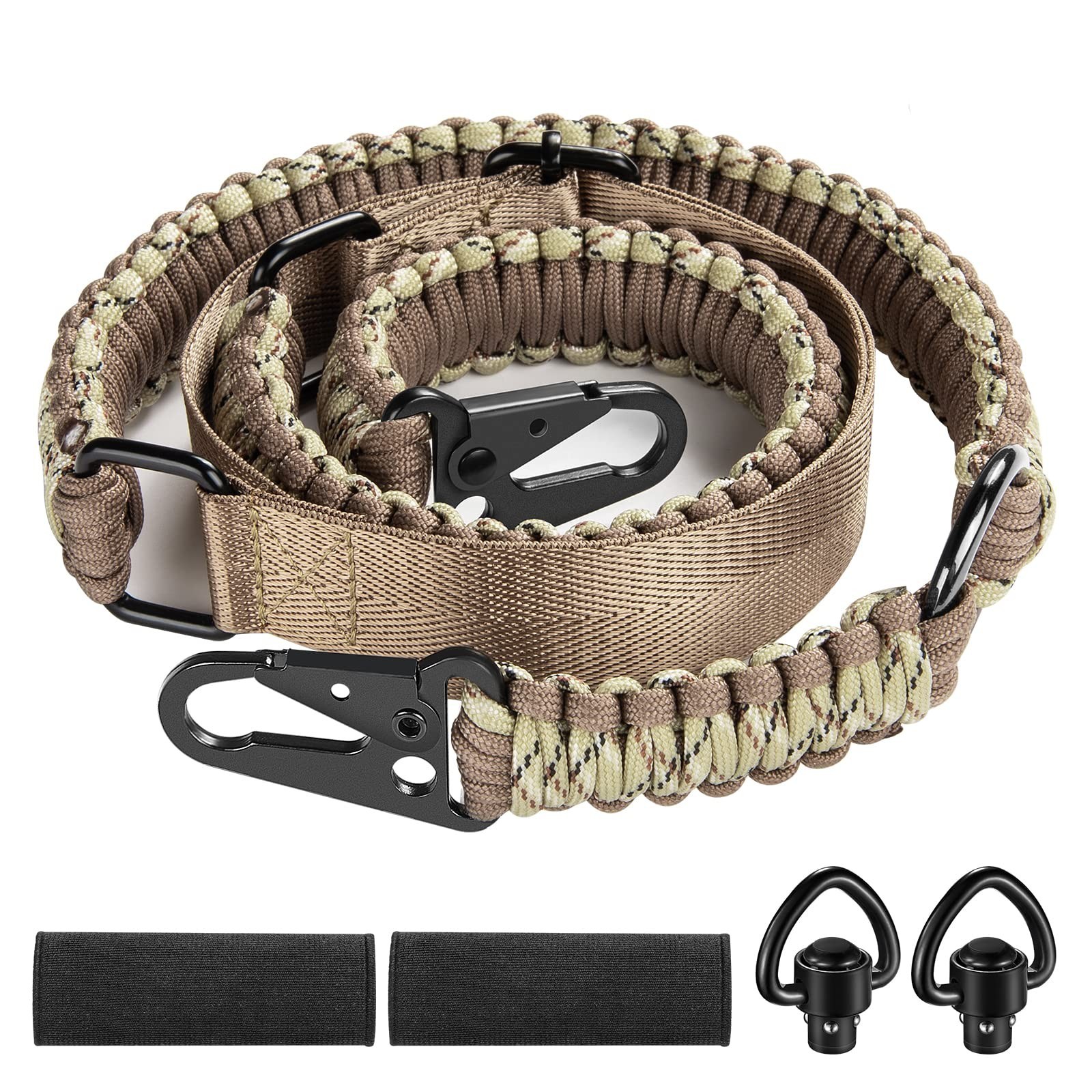 EZshoot Two Point Slings 550 Paracord Sling Adjustable Strap with Metal Hook ...