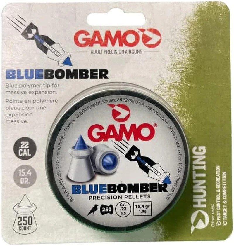 Blue Bomber Air Gun Pellet Ammunition .22 Cal