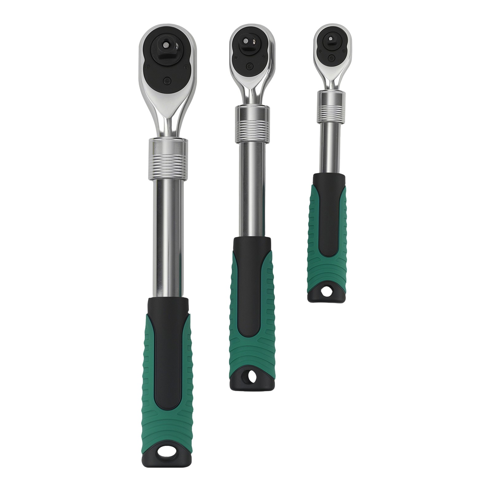Workshop Ratchet Tool Set 3-Piece Extendable Handle 72-Tooth Quick Release