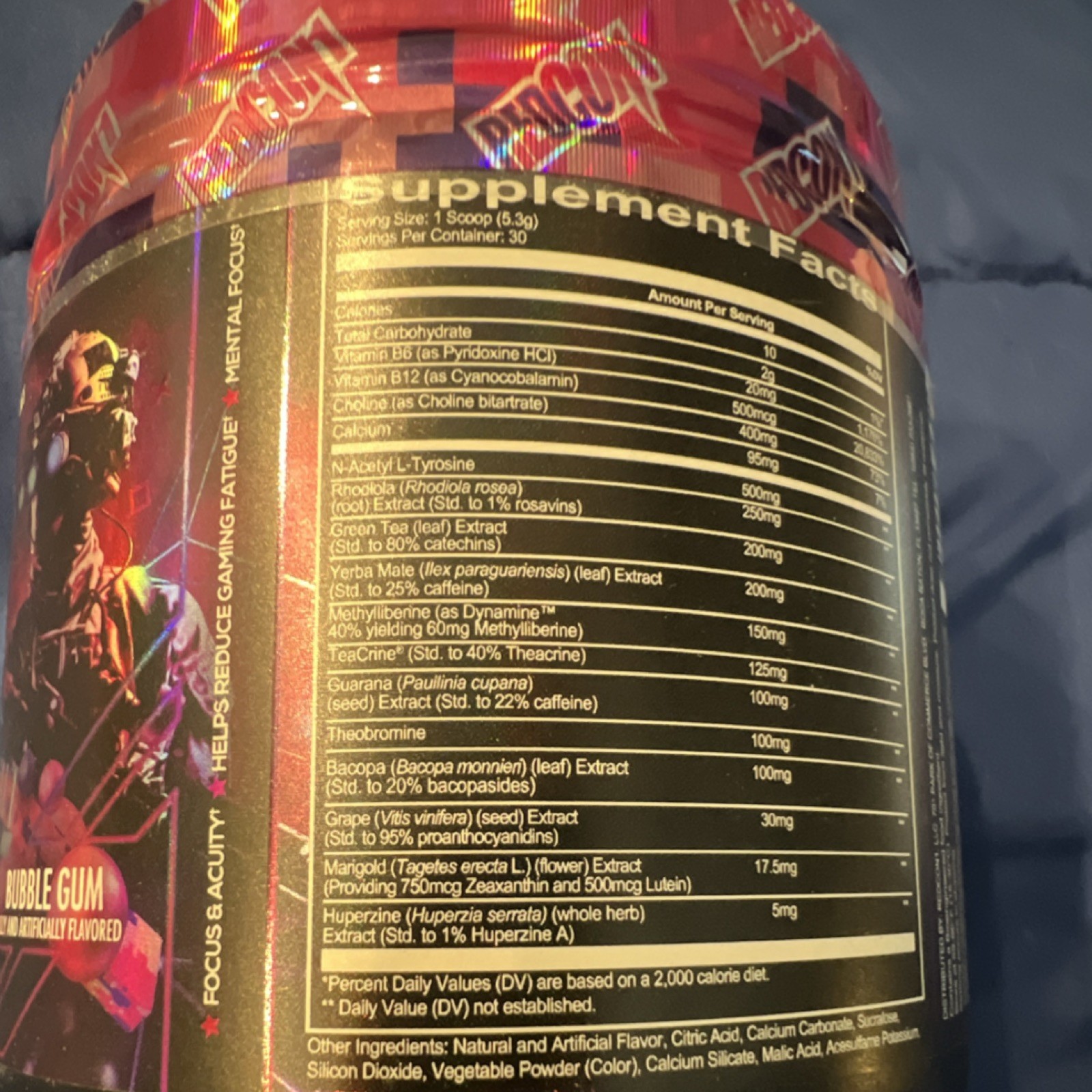 REDCON1 War Games Nootropic Powder Bubble Gum Flavor 30 Servings Gaming Focus