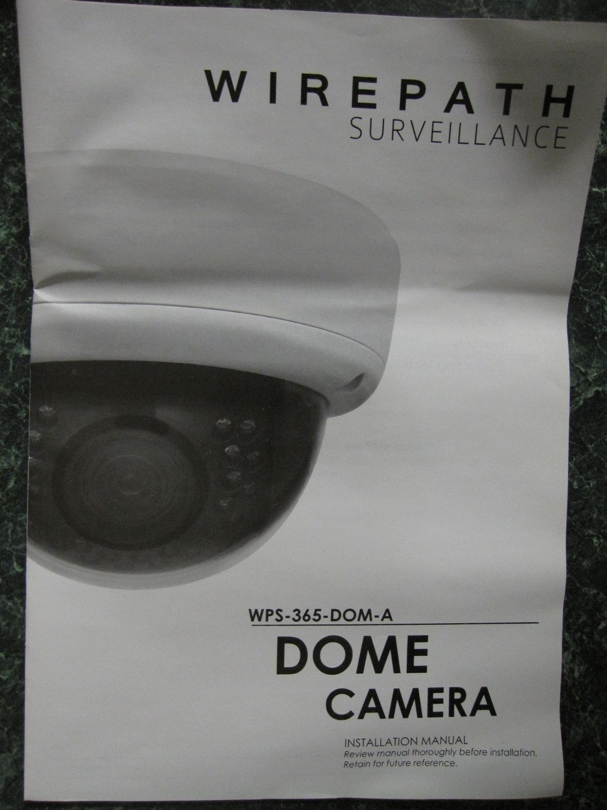 Wirepath One Set Surveillance Dome Cameras WPS-365-DOM-A-BL 2.8 - 12mm Lens